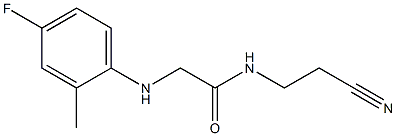 N-(2-cyanoethyl)-2-[(4-fluoro-2-methylphenyl)amino]acetamide 化学構造式