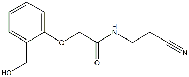 N-(2-cyanoethyl)-2-[2-(hydroxymethyl)phenoxy]acetamide Struktur