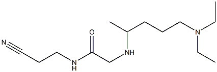 N-(2-cyanoethyl)-2-{[5-(diethylamino)pentan-2-yl]amino}acetamide,,结构式
