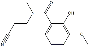 N-(2-cyanoethyl)-2-hydroxy-3-methoxy-N-methylbenzamide,,结构式