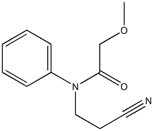 N-(2-cyanoethyl)-2-methoxy-N-phenylacetamide 化学構造式