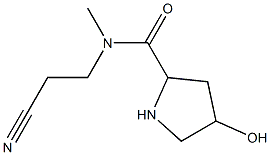 N-(2-cyanoethyl)-4-hydroxy-N-methylpyrrolidine-2-carboxamide 结构式
