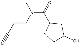 N-(2-cyanoethyl)-4-hydroxy-N-methylpyrrolidine-2-carboxamide Struktur