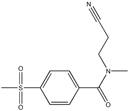 N-(2-cyanoethyl)-4-methanesulfonyl-N-methylbenzamide 结构式