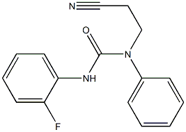 N-(2-cyanoethyl)-N'-(2-fluorophenyl)-N-phenylurea Structure