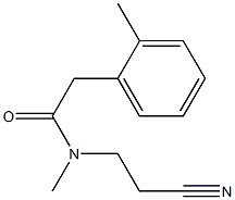 N-(2-cyanoethyl)-N-methyl-2-(2-methylphenyl)acetamide 结构式