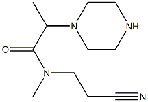 N-(2-cyanoethyl)-N-methyl-2-(piperazin-1-yl)propanamide Structure