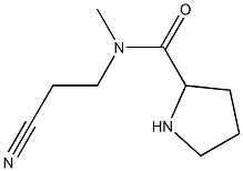 N-(2-cyanoethyl)-N-methylpyrrolidine-2-carboxamide 化学構造式