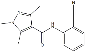 N-(2-cyanophenyl)-1,3,5-trimethyl-1H-pyrazole-4-carboxamide Structure