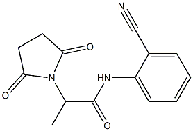 N-(2-cyanophenyl)-2-(2,5-dioxopyrrolidin-1-yl)propanamide Structure