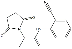 N-(2-cyanophenyl)-2-(2,5-dioxopyrrolidin-1-yl)propanamide 结构式