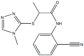 N-(2-cyanophenyl)-2-[(4-methyl-4H-1,2,4-triazol-3-yl)sulfanyl]propanamide,,结构式