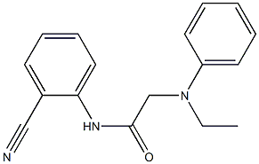 N-(2-cyanophenyl)-2-[ethyl(phenyl)amino]acetamide 化学構造式