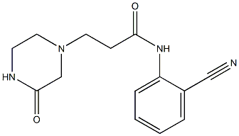 N-(2-cyanophenyl)-3-(3-oxopiperazin-1-yl)propanamide Structure