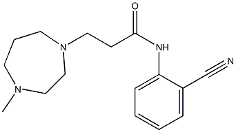 N-(2-cyanophenyl)-3-(4-methyl-1,4-diazepan-1-yl)propanamide Struktur