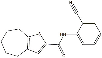 N-(2-cyanophenyl)-4H,5H,6H,7H,8H-cyclohepta[b]thiophene-2-carboxamide Structure