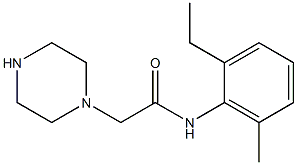 N-(2-ethyl-6-methylphenyl)-2-(piperazin-1-yl)acetamide 结构式