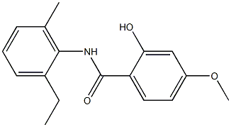 N-(2-ethyl-6-methylphenyl)-2-hydroxy-4-methoxybenzamide Struktur