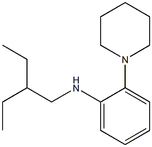 N-(2-ethylbutyl)-2-(piperidin-1-yl)aniline,,结构式