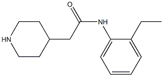 N-(2-ethylphenyl)-2-piperidin-4-ylacetamide 结构式