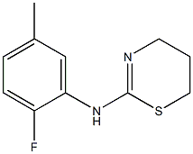 N-(2-fluoro-5-methylphenyl)-5,6-dihydro-4H-1,3-thiazin-2-amine Structure