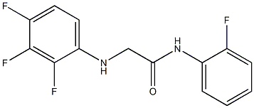 N-(2-fluorophenyl)-2-[(2,3,4-trifluorophenyl)amino]acetamide,,结构式