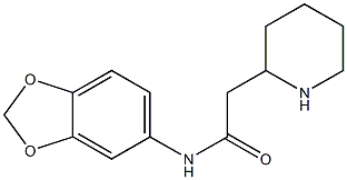 N-(2H-1,3-benzodioxol-5-yl)-2-(piperidin-2-yl)acetamide 结构式