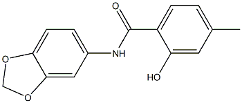 N-(2H-1,3-benzodioxol-5-yl)-2-hydroxy-4-methylbenzamide Structure