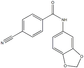 N-(2H-1,3-benzodioxol-5-yl)-4-cyanobenzamide Struktur