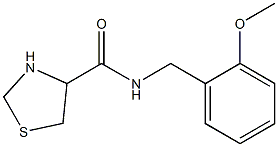 N-(2-methoxybenzyl)-1,3-thiazolidine-4-carboxamide,,结构式