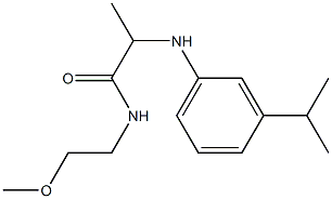 N-(2-methoxyethyl)-2-{[3-(propan-2-yl)phenyl]amino}propanamide Structure