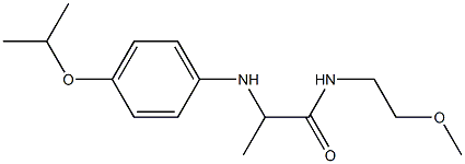 N-(2-methoxyethyl)-2-{[4-(propan-2-yloxy)phenyl]amino}propanamide,,结构式