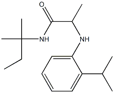 N-(2-methylbutan-2-yl)-2-{[2-(propan-2-yl)phenyl]amino}propanamide,,结构式