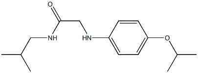 N-(2-methylpropyl)-2-{[4-(propan-2-yloxy)phenyl]amino}acetamide,,结构式