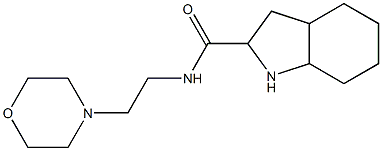 N-(2-morpholin-4-ylethyl)octahydro-1H-indole-2-carboxamide,,结构式