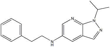 N-(2-phenylethyl)-1-(propan-2-yl)-1H-pyrazolo[3,4-b]pyridin-5-amine,,结构式