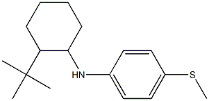 N-(2-tert-butylcyclohexyl)-4-(methylsulfanyl)aniline,,结构式