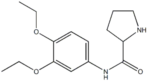 N-(3,4-diethoxyphenyl)pyrrolidine-2-carboxamide 化学構造式