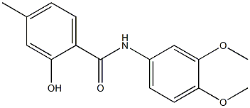 N-(3,4-dimethoxyphenyl)-2-hydroxy-4-methylbenzamide 化学構造式