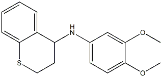 N-(3,4-dimethoxyphenyl)-3,4-dihydro-2H-1-benzothiopyran-4-amine,,结构式