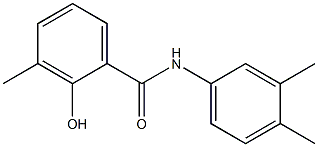 N-(3,4-dimethylphenyl)-2-hydroxy-3-methylbenzamide 结构式