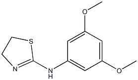 N-(3,5-dimethoxyphenyl)-4,5-dihydro-1,3-thiazol-2-amine 结构式