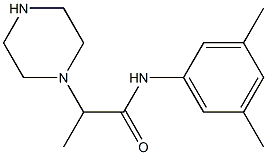 N-(3,5-dimethylphenyl)-2-(piperazin-1-yl)propanamide Struktur