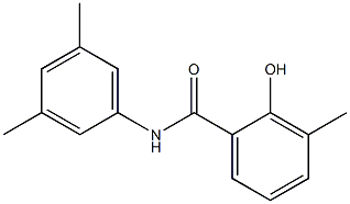 N-(3,5-dimethylphenyl)-2-hydroxy-3-methylbenzamide 化学構造式