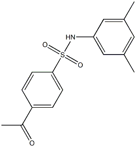 N-(3,5-dimethylphenyl)-4-acetylbenzene-1-sulfonamide Structure