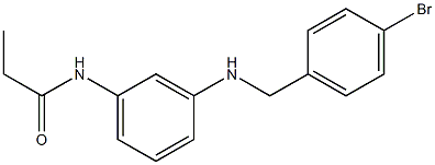 N-(3-{[(4-bromophenyl)methyl]amino}phenyl)propanamide Structure