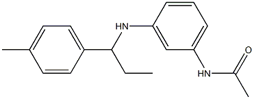 N-(3-{[1-(4-methylphenyl)propyl]amino}phenyl)acetamide,,结构式