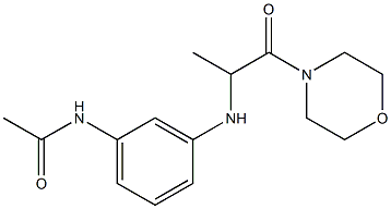 N-(3-{[1-(morpholin-4-yl)-1-oxopropan-2-yl]amino}phenyl)acetamide Struktur