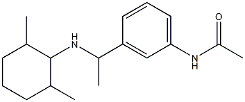 N-(3-{1-[(2,6-dimethylcyclohexyl)amino]ethyl}phenyl)acetamide,,结构式