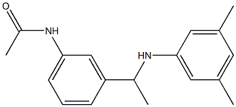 N-(3-{1-[(3,5-dimethylphenyl)amino]ethyl}phenyl)acetamide 化学構造式